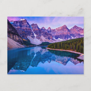 Carte Postale Rosy Nuages avant lever du soleil au lac Moraine