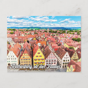 Carte Postale Rothenburg ob der Tauber, Allemagne