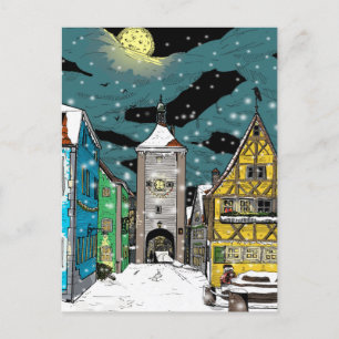 Carte Postale Rothenburg ob der Tauber Allemagne à Noël