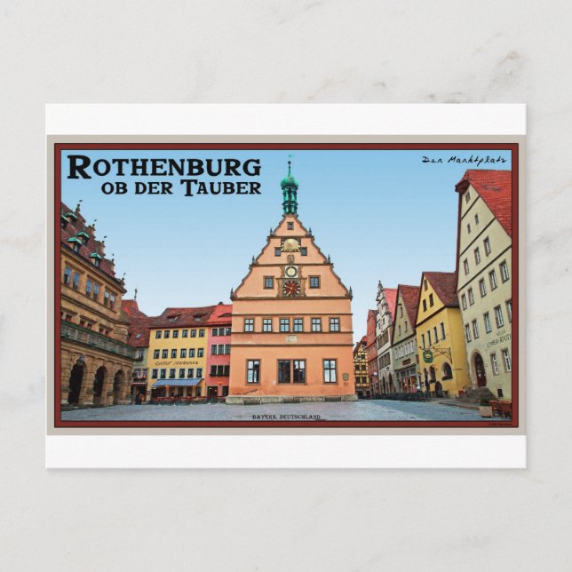 Carte Postale Rothenburg od Tauber - der Marktplatz (Devant)