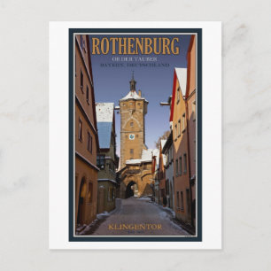 Carte Postale Rothenburg od Tauber - Klingentor - Hiver