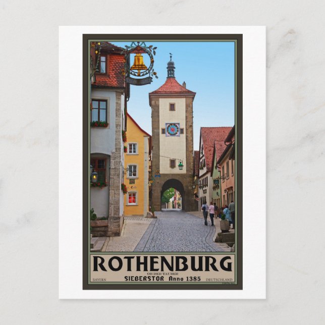 Carte Postale Rothenburg od Tauber - Sieberstor (Devant)