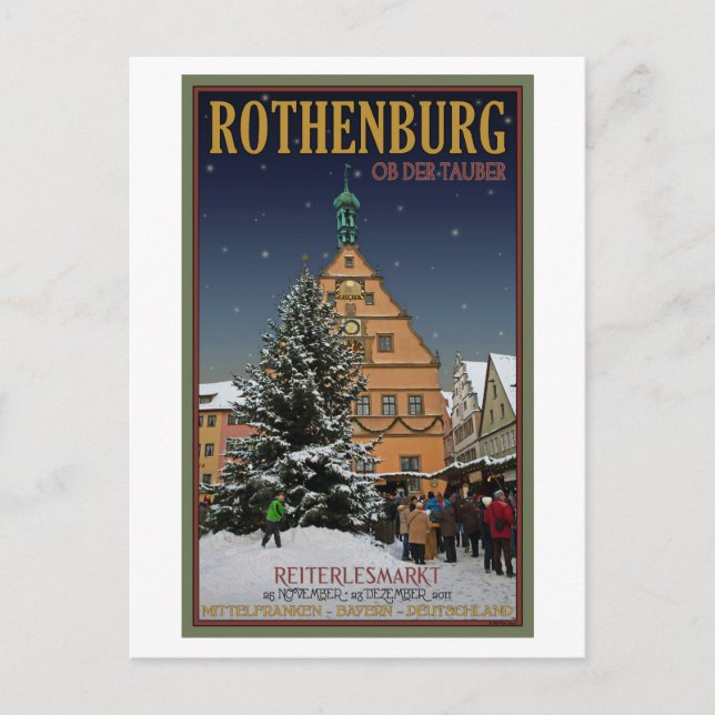 Carte Postale Rothenburg Réitlesmarkt (Devant)