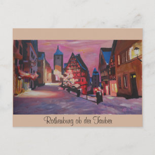 Carte Postale Rothenburg Tauber Allemagne romantique en hiver