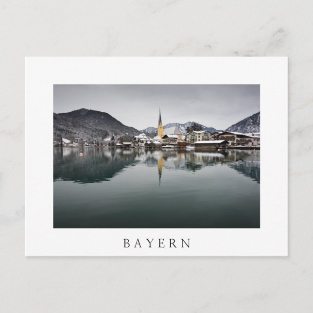 Carte Postale Rottach-Egern au Tegernsee, Bavière en hiver (Devant)
