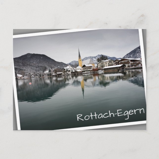 Carte Postale Rottach-Egern au Tegernsee, Bavière en hiver (Devant)