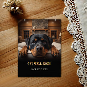 Carte postale Rottweiler adorable pour un prompt r