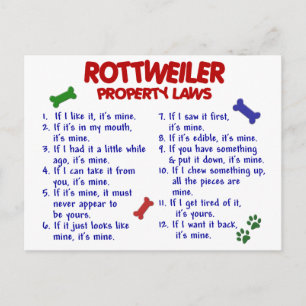 Carte Postale ROTTWEILER, propriété Lois 2