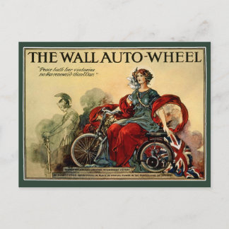 Carte postale : Roue auto murale