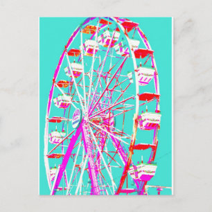Carte Postale Roue d'art pop