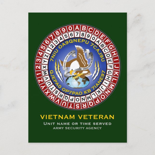 Carte Postale Roue de chiffrement ASA 1 (Devant)