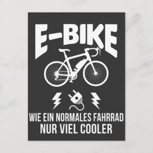 Carte Postale Roue électrique E-Bike pour cyclistes