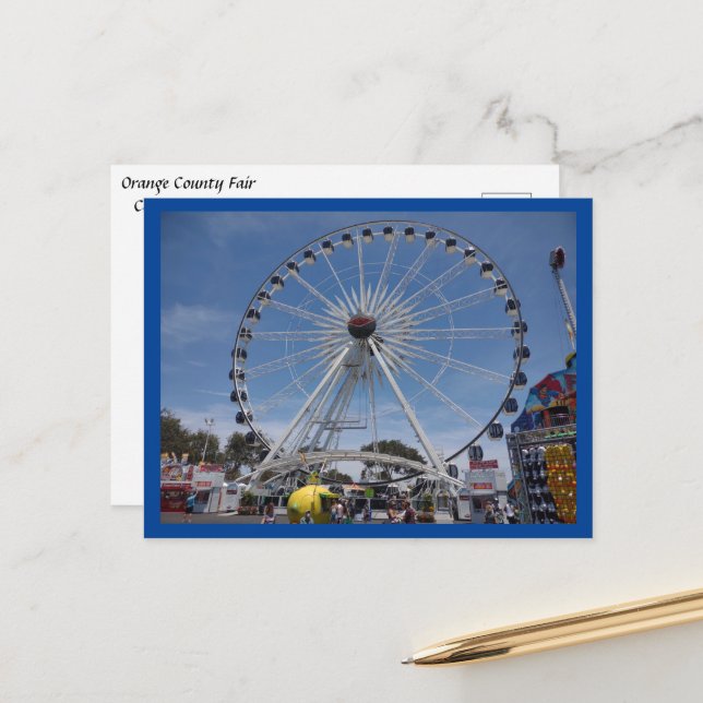 Carte postale ROUE FERRIS (Devant/Arrière en situation)