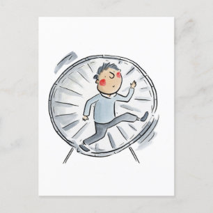 Carte Postale Roue Hamster