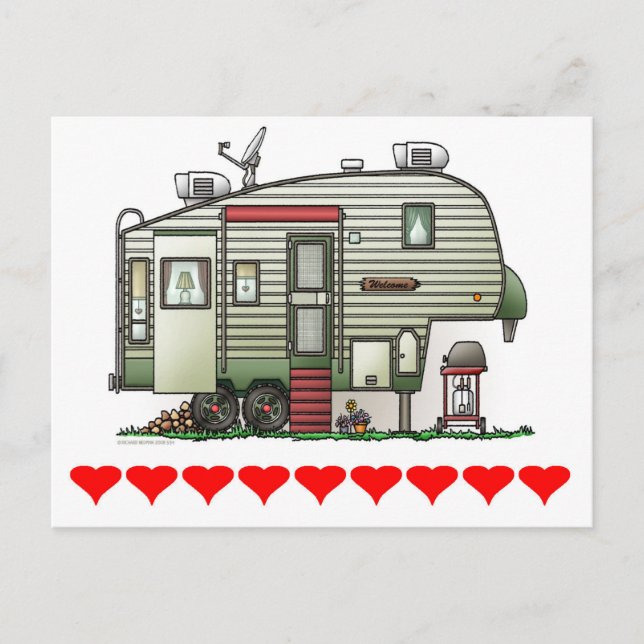 Carte Postale Roue haute technologie 5e (Devant)