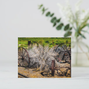Carte Postale Roues de Ranch Historique Brillantes