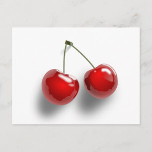 Carte Postale rouge-31484 rouge deux nourriture fruit dessin ani