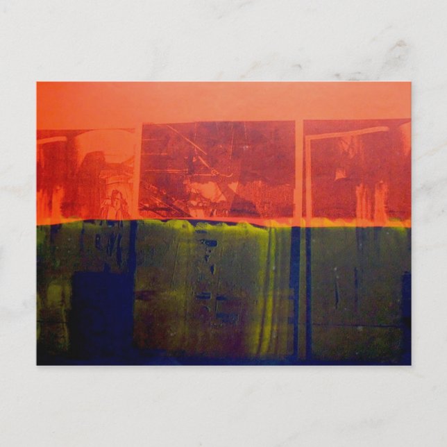 Carte Postale Rouge et bleu (Devant)