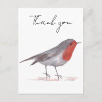 Rouge-gorge oiseau aquarelle bois Festif Hiver 
