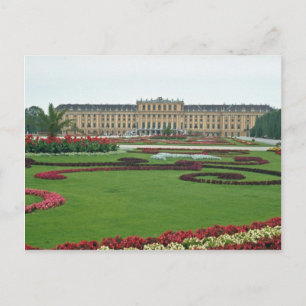 Carte Postale Rouge Le Château Shonbrunn des Habsbourg, Vienne,