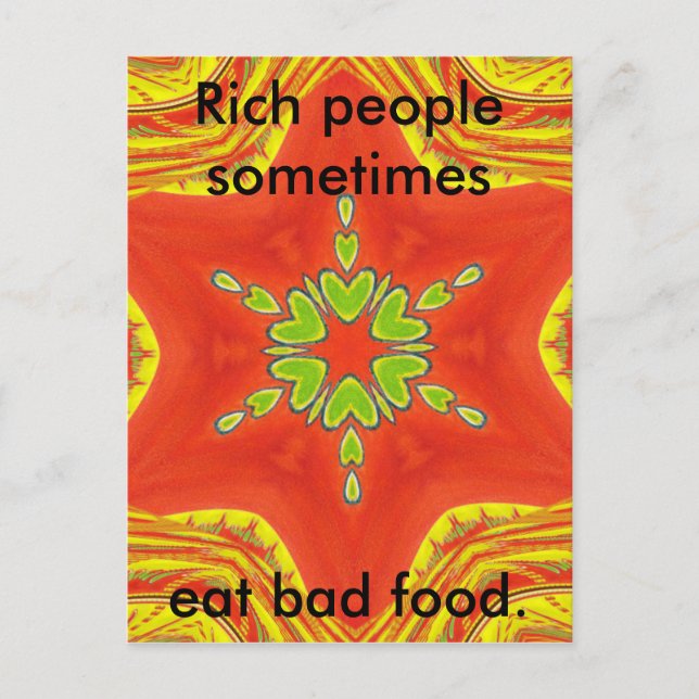 Carte Postale Rouge or vert Mandala Art Imprimer (Devant)