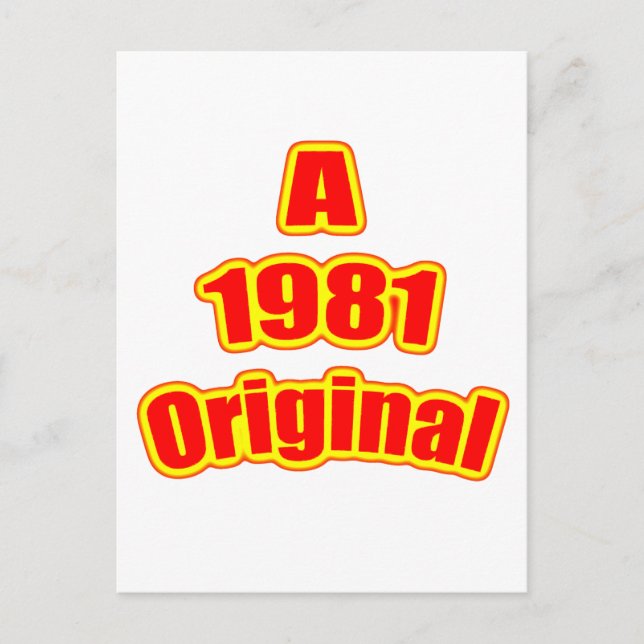 Carte Postale Rouge original 1981 (Devant)