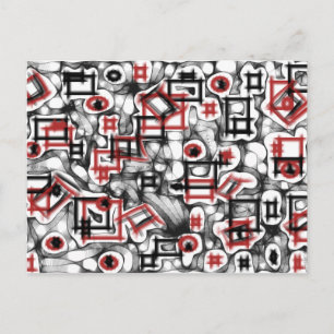 Carte Postale Rouge partout