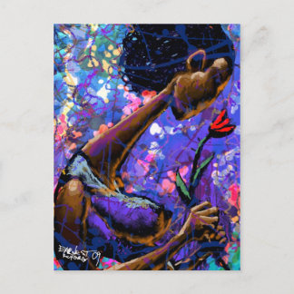 Carte postale rouge rose