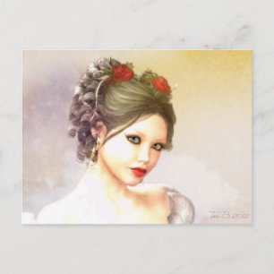 Carte Postale Rouge rose