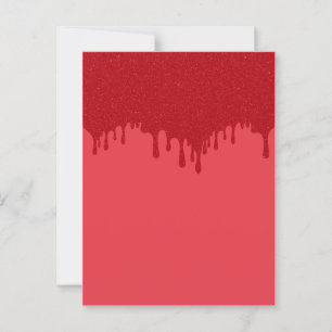 Carte postale rouge tomate à goutte personnalisée