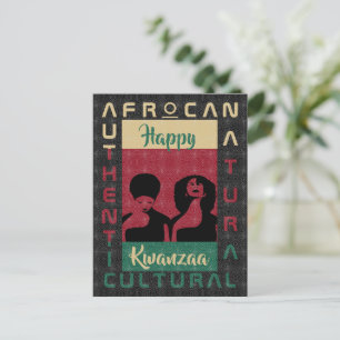 Carte Postale rouge vert noir AFRoCA Afro Afrique Patrimoine Noi