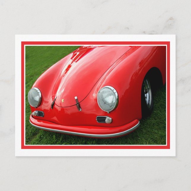 Carte Postale Rouge vintage (Devant)