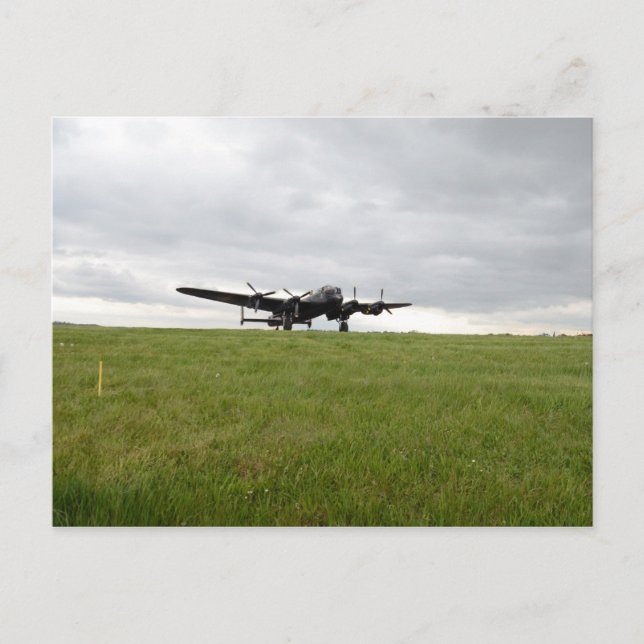 Carte Postale Roulement sur le sol d'Avro Lancaster (Devant)
