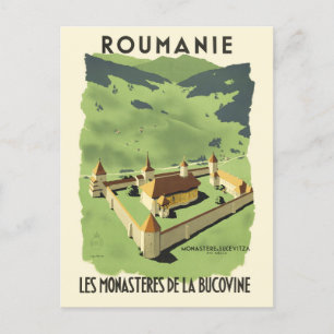 Carte Postale Roumanie Poster vintage années 1930