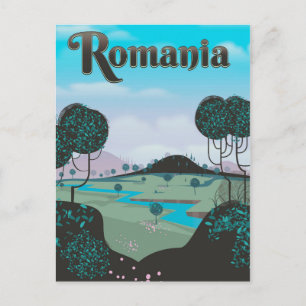 Carte Postale Roumanie Vintage affiche de voyage