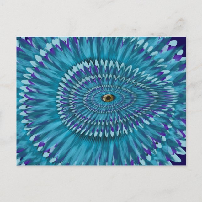 Carte Postale Round Jurassic EYE SEE YOU doodle  (Devant)