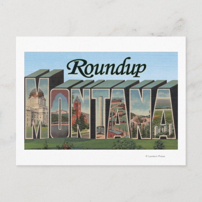 Carte Postale Roundup, Montana (Devant)