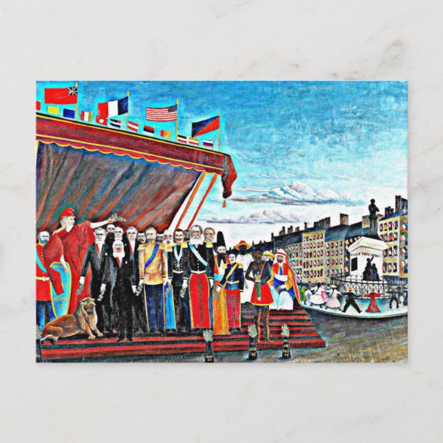 Carte Postale Rousseau art : Les représentants des puissances ét (Devant)