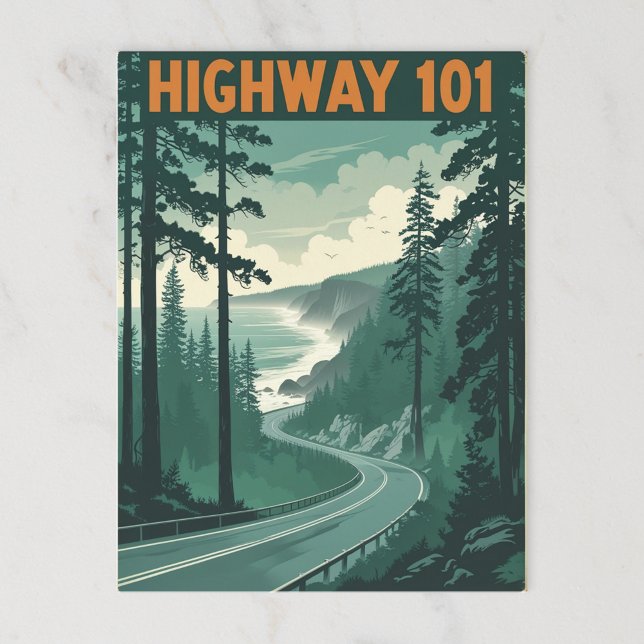Carte Postale Route 101 Californie (Créateur téléchargé)