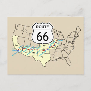 Carte Postale Route 66