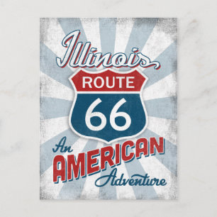 Carte Postale Route 66 Amérique Vintage