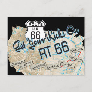 Carte Postale route 66 cadeaux