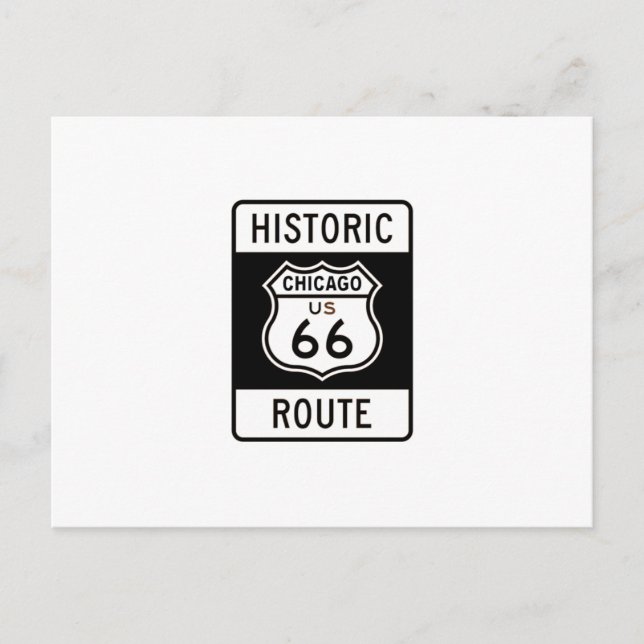 Carte Postale Route 66 Chicago (Devant)