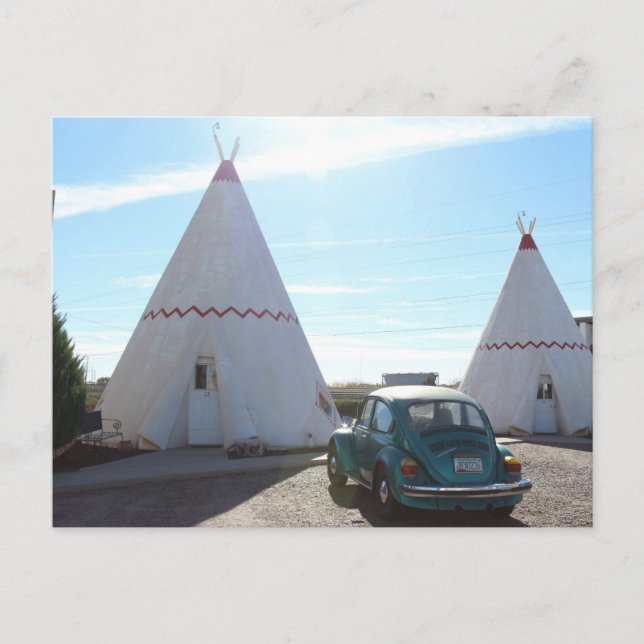 Carte Postale Route 66 Motel TeePee Vintage (Devant)
