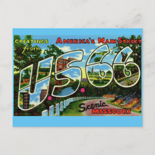 Carte Postale Route 66 Pittoresque Missouri Voeux Postcard 