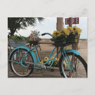Carte Postale Route 66 | Vélos et tournesols | Adrian, Texas