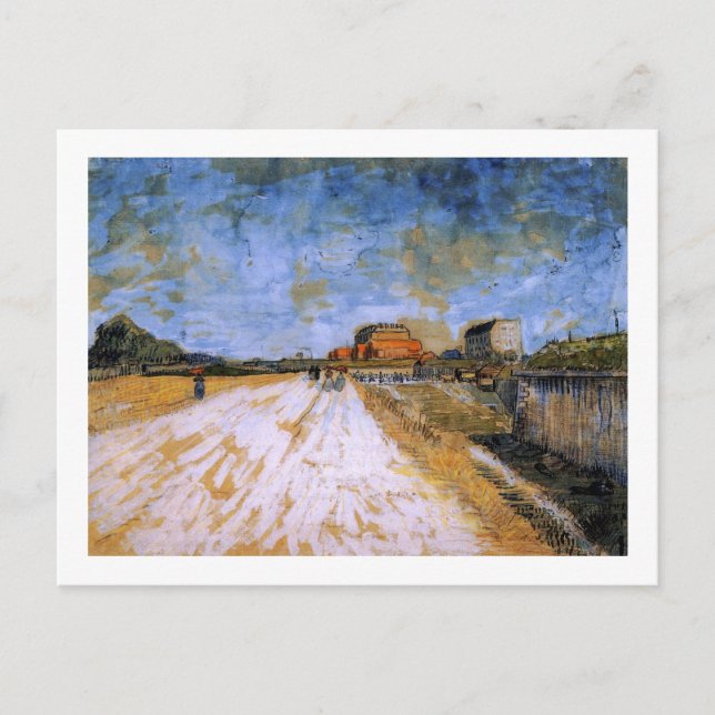 Carte Postale Route À Côté De Paris Ramparts Van Gogh Art (Devant)
