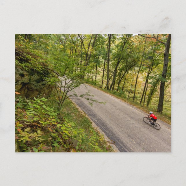 Carte Postale Route À Vélo Sur Route Campagne (Devant)