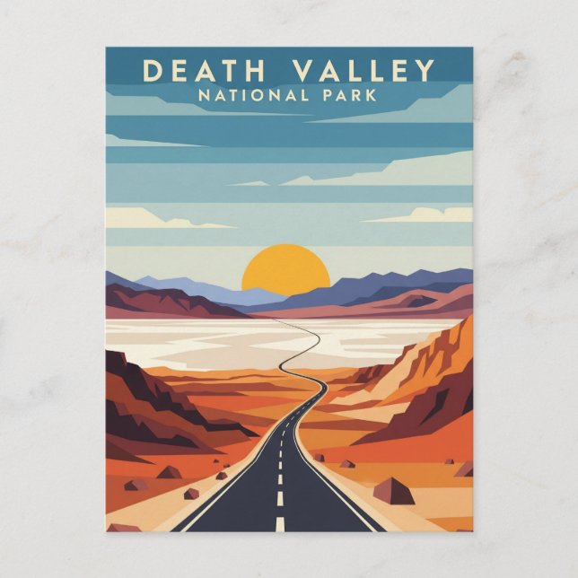 Carte Postale Route dans le parc national de Death Valley Souven (Devant)
