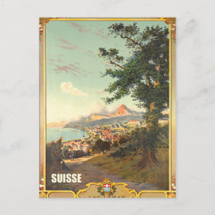 Carte Postale Route de campagne près du lac Léman, Suisse
